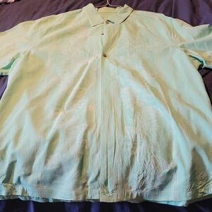 Tommy Bahama Mint Green Casual Button Down Shirt